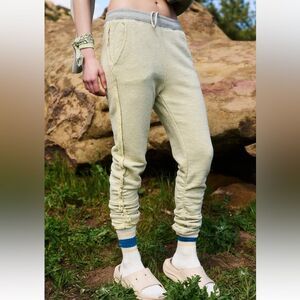 Free People Movement Start Up Pants Heather Yellow Lounge Sweatpants Joggers